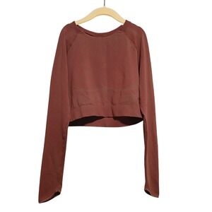 Gymshark Long Sleeve Crop‎ Top Athletic Activewear Workout Shirt - M